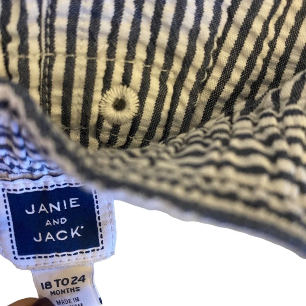 Janie and Jack searsucker blue